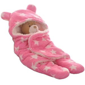 BRANDONN Fleece Single Sleeping Bag set, Pink,0-6 month,Pack of 1