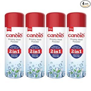 Candid Prickly Heat Powder 120g (Pack of 4), white