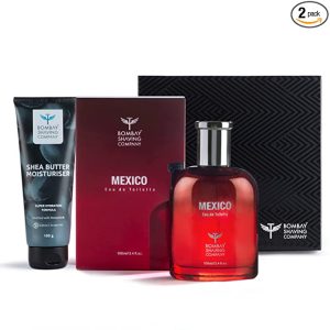 Bombay Shaving Company Perfume-Moisturiser Kit For Men | Mexico EDT Perfume for Men 100 Ml, Shea Butter Moisturiser | Gift For Husband , Boyfriend