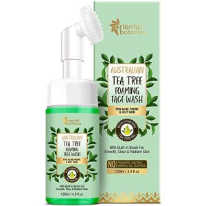 Oriental Botanics Australian Tea Tree Foaming Face Wash For Acne Prone & Oily Skin, No SLS and Paraben, 120 ml (ORBOT71)