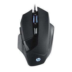 HP G200 Backlit USB Wired Gaming Mouse with Ergonomic Design, All Customizable Buttons, Adjustable 4000 DPI, RGB Breathing LED Lighting, Anti-Slip Scroll Wheel / 3 Years Warranty (7QV30AA)