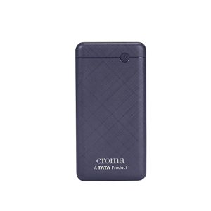 Croma 10000 mAh Lithium Polymer Power Bank with 12 Watt Fast Charging (CRSP10kPBA258901,Black)