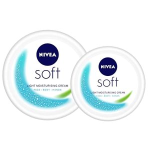 Nivea Soft Light Moisturizer for Face, Hand & Body Non Sticky Cream, 300 ml + 100 ml