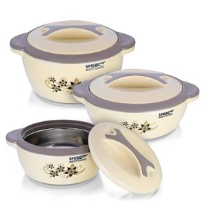 Stainless Steel Floral Casserole 3PCS