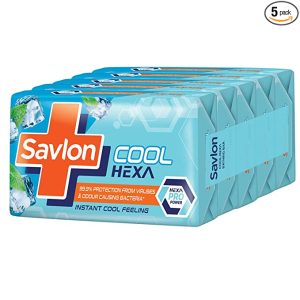 Savlon Cool Hexa Soap, 125 g (Pack of 5)