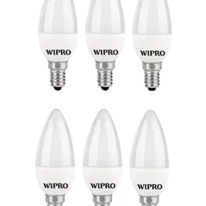 wipro Garnet Base E14 3-Watt LED Bulb  – Pack of 6