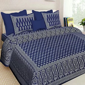 Double Bed Bedsheet with 2 Pillow Cover