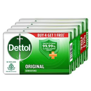 Dettol Original Germ Protection Bathing Soap Bar (75g × 4)