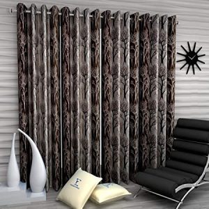 4 Pieces Door Curtain Set, 7 Feet Long