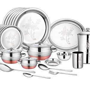 Steel Dinner Set (63 Pieces)