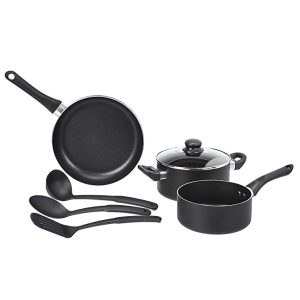AmazonBasics 6 Piece Non-Stick Aluminium Cookware Set