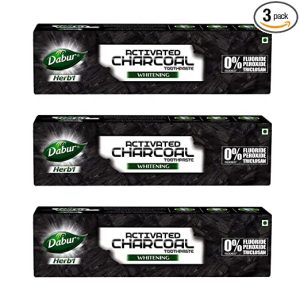 Dabur Herb’l Activated Charcoal & Mint Toothpaste (120g x 3)