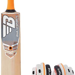 Kashmiri Willow Cricket Bat with Gloves