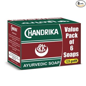 Chandrika Ayurvedic Handmade Soap, 125g (Pack of 6)