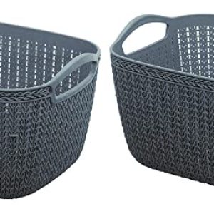 Multipurpose Large Size Flexible Storage Baskets (Pack of 2)