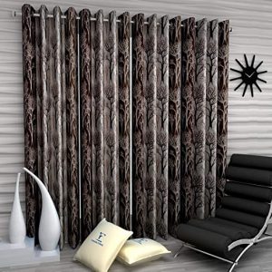 4 Pieces Door Curtain Set, 7 Feet Long