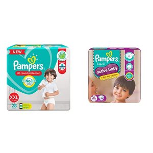 Pampers Diaper Pants, Xx-Large, 28 Count & Xl, 56 Count