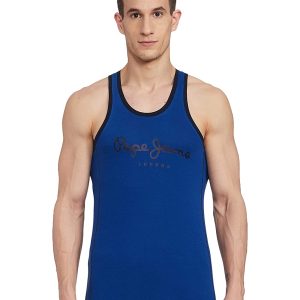 Pepe Mens Round Neck Graphic Print Vest