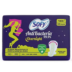Sofy Anti Bacteria Overnight Sanitary Pads – XXL (Pack of 20 Pads)