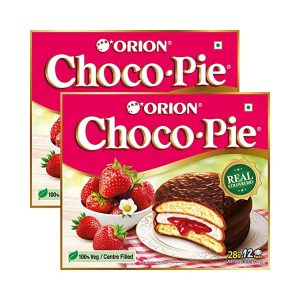 Orion Strawberry Choco Pie – 2 x 12 Piece Pack (24 pies)