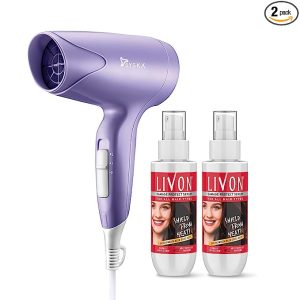 Livon Serum (100ml x 2) + Syska Hair Dryer