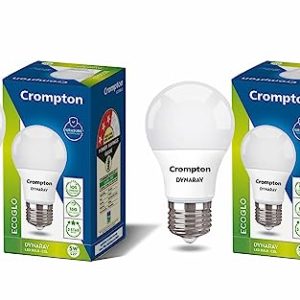 Crompton Dyna Ray 5W Round E27 LED Cool Day Light Pack of 2