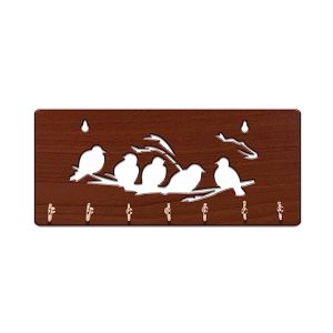 Key Hanger (7 Hooks, 5 Birds)