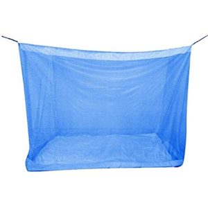 Sahji Creation Best Quality Single Bed Blue Mosquito net