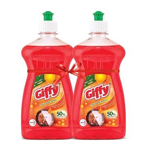Giffy Dishwash Liquid Gel 500ml (Pack of 2)