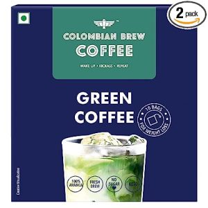 Colombian Brew Coffee Green Coffee, Hot & Cold Brew 10 Sticks