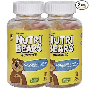 NutriBears Calcium and Vitamin D Gummies for Kids Pack Of 2