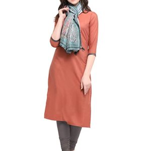 Stylee Lifestyle Silk Blend Solid Kurti