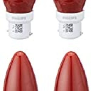 Pack of 4 : PHILIPS LED Deco Green 0.5W Glass Candle