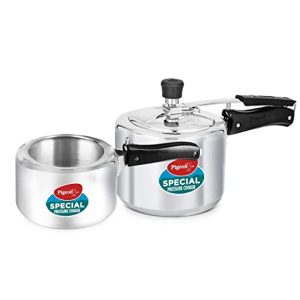 Pigeon Induction Base Inner Lid Aluminium Pressure Cooker, 3L