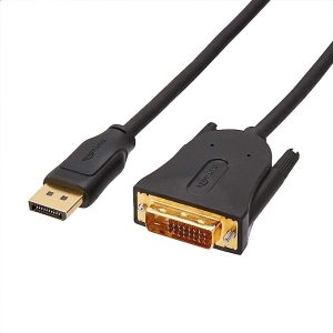 AmazonBasics Display Port to DVI Cable – 10 Feet