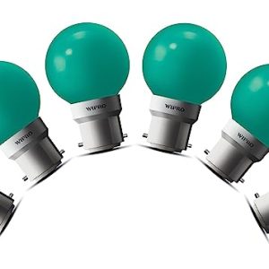 Wipro 0.5-Watt Led Night Lamp (Pack of 6, Green)