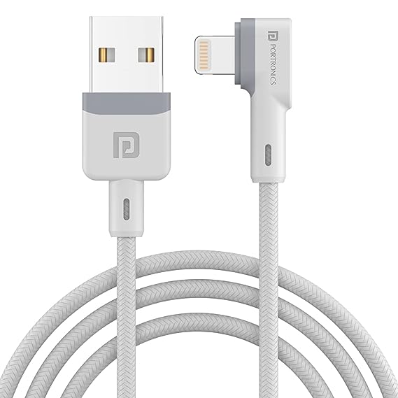 Portronics Konnect L 1.2M POR-1401 Fast Charging 3A 8 Pin USB Cable