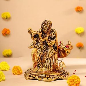 Metal Radha Krishna Statue