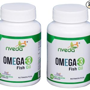 Nveda Omega 3 Supplement – 1000mg (60 Softgels x 2 Bottles)