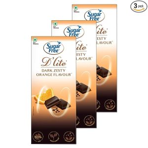 Sugar Free D’lite Zesty Orange Chocolate Bar (80g x 3)