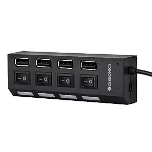4 Port USB Hub with Dedicated On/Off Switch