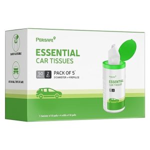 Pack Of 5 Perisafe Essential Car Tissues