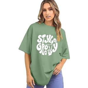 Women’s Oversized Printed Multi-color Boho Style T-shirts