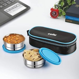 Cello Stainless Steel Lunch Box 2 Containers