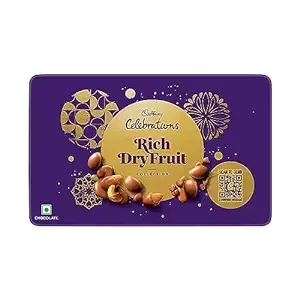 Cadbury Celebrations Rich Dry Fruit Collection Chocolate Gift Box, 177g