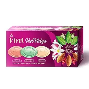 Vivel VedVidya Luxury Pack of 6 Skincare Soaps