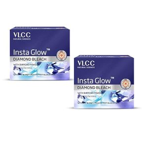 VLCC Insta Glow Diamond Bleach (Pack of 2 × 30g)