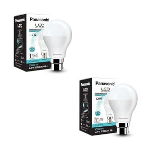 Panasonic Base B22 12-Watt LED Bulb (Cool Day Light) – Pack of 2