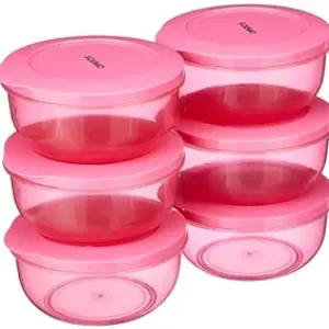 Containers Set Of 6, Pink