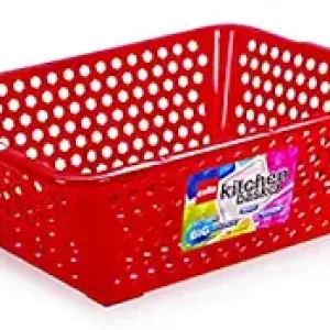 Cello Plastic Kitchen Basket, Small, 20 Liters, Red